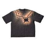 LA OBSESION CHAINS BLEACHED TEE BLACK