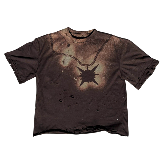 LA OBSESION CHAINS BLEACHED TEE