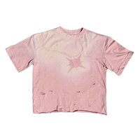 LA OBSESION CHAINS BLEACHED TEE PINK